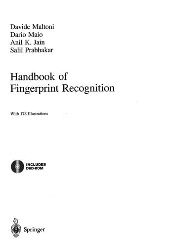 Handbook of fingerprint recognition