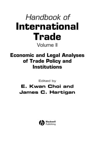 Handbook of international trade