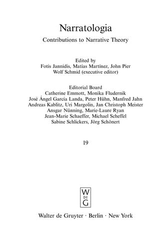 Handbook of narratology