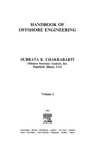 Handbook of offshore engineering