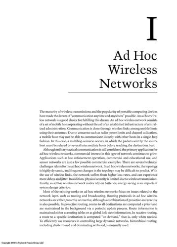 Handbook on theoretical and algorithmic aspects of sensor, ad hoc wireless, and peer-to-peer networks