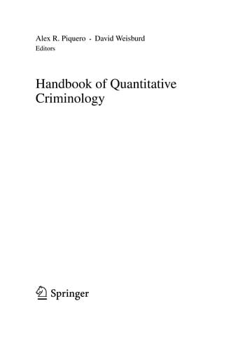 Handbook of quantitative criminology