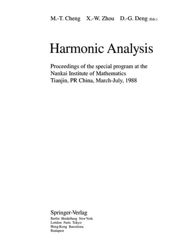 Harmonic analysis