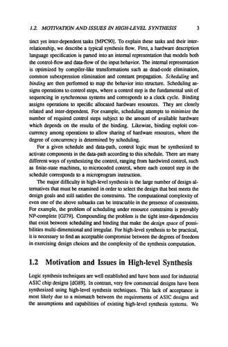 High Level Synthesis of ASICs under Timing and Synchronization Constraints