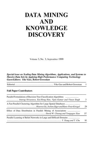 High performance data mining