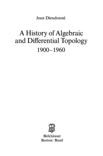 A history of algebraic and differential topology, 1900-1960