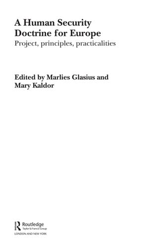 A human security doctrine for Europe