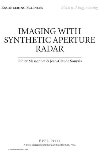 Synthetic Aperture Radar Imaging