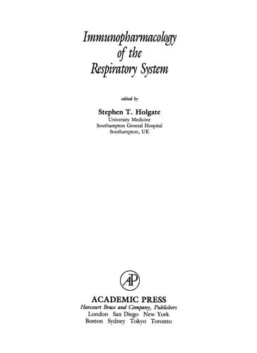 Immunopharmacology of Respiratory System