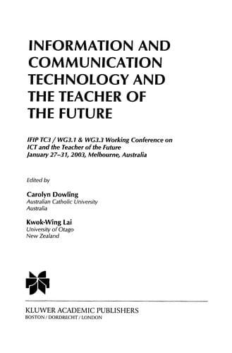 Information and Communication Technology and the Teacher of the Future