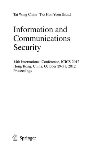 Information and Communications Security