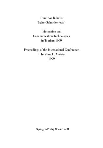 Information and Communication Technologies in Tourism 1999