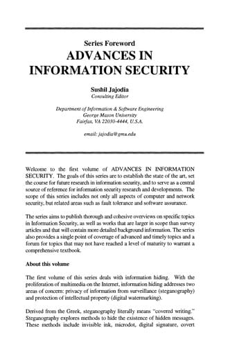 Information Hiding: Steganography and Watermarking-Attacks and Countermeasures