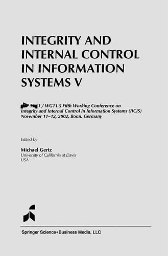 Integrity and Internal Control in Information Systems V