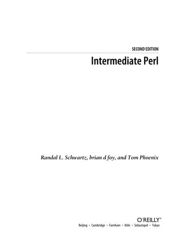 Intermediate Perl
