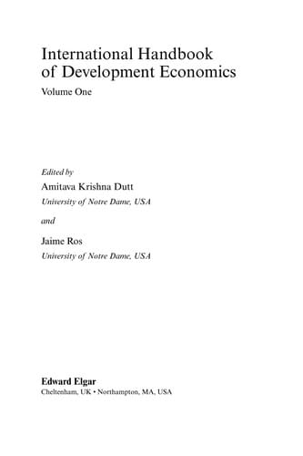 International handbook of development economics