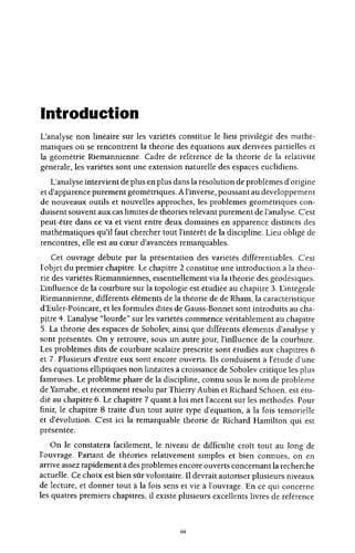 Introduction à l'analyse non linéaire sur les variétés