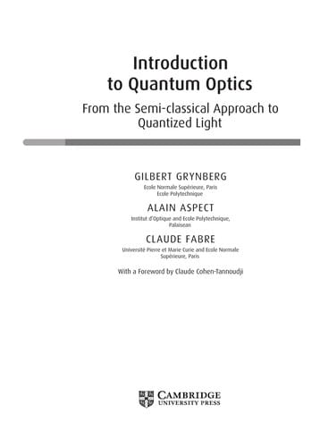 Introduction to Quantum Optics