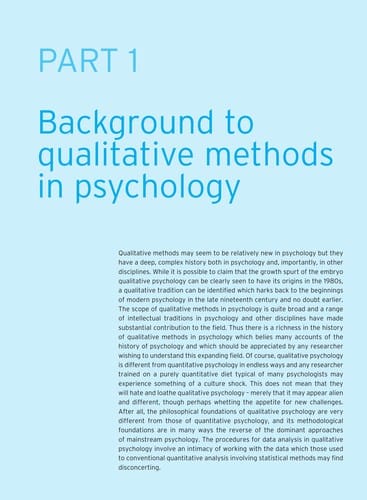 Introduction to qualitative methods in psychology