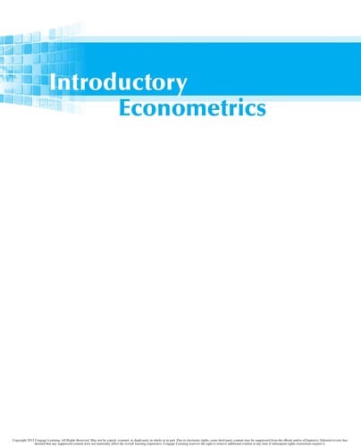 Introductory econometrics