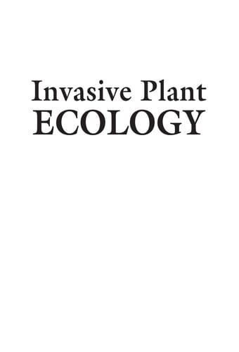 Invasive plant ecology