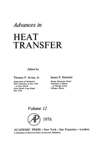 Advances in heat transfer