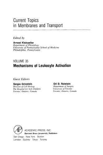 Mechanisms of leukocyte activation