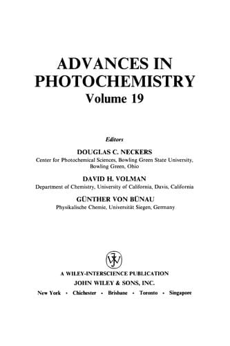 Advances in photochemistry
