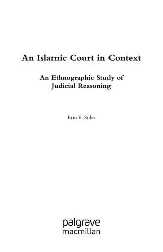 Ethnographic studies of Islamic judicial reasoning