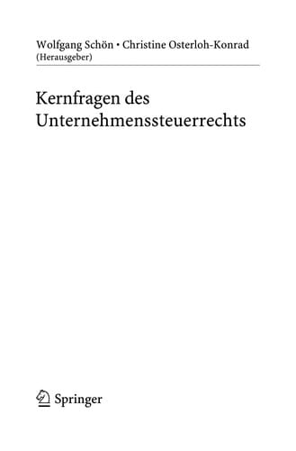 Kernfragen des Unternehmenssteuerrechts
