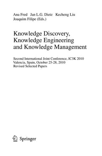 Knowledge Discovery, Knowledge Engineering and Knowledge Management