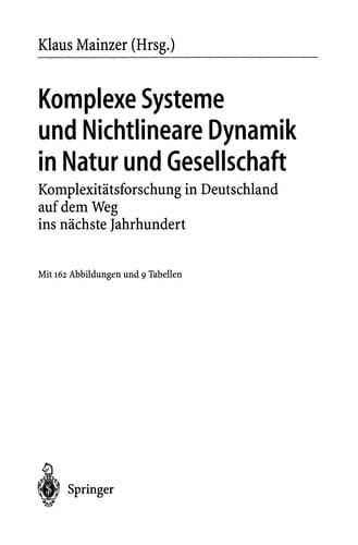 Komplexe Systeme und Nichtlineare Dynamik in Natur und Gesellschaft
