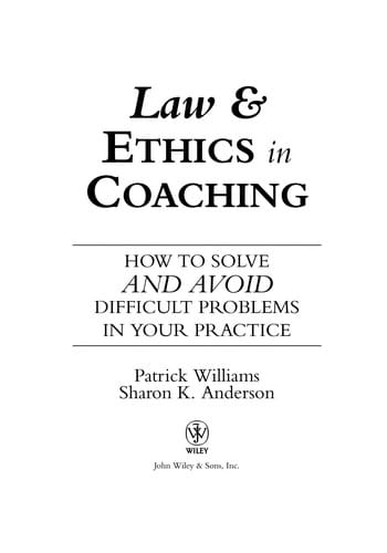 Law and Ethics in Coaching