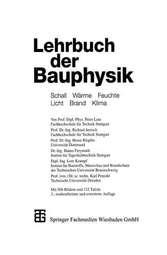 Lehrbuch der Bauphysik