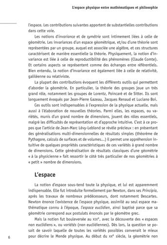 L'espace physique entre mathématiques et philosophie