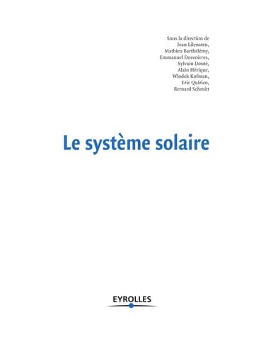 Le système solaire revisité