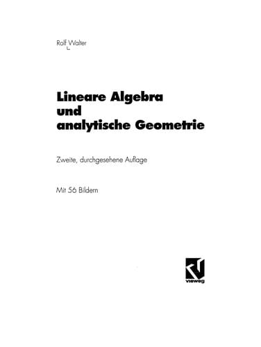 Lineare Algebra und analytische Geometrie