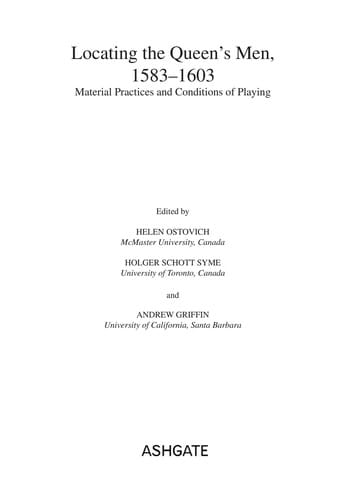 Locating the Queen's Men, 1583-1603