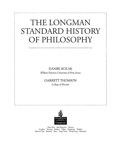 The Longman standard history of philosophy