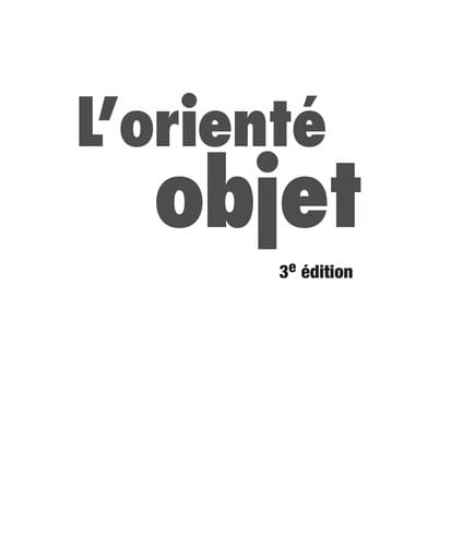 L'orienté objet