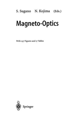 Magneto-Optics