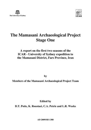 The Mamasani archaeological  project stage one