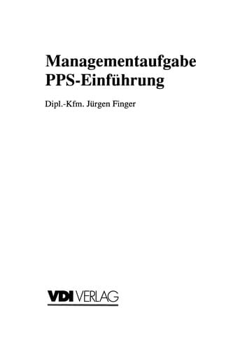 Managementaufgabe PPS-Einführung