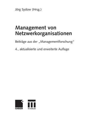 Management von Netzwerkorganisationen