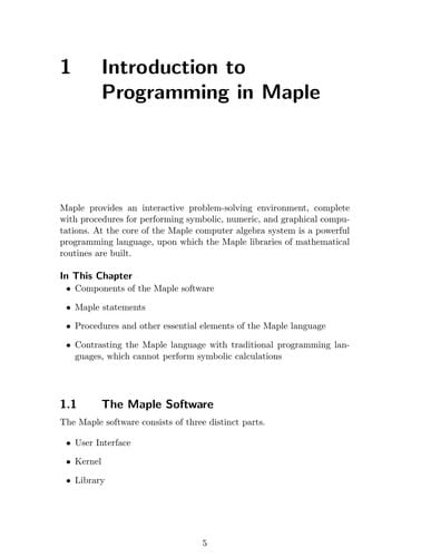 Maple 11 introductory programming guide