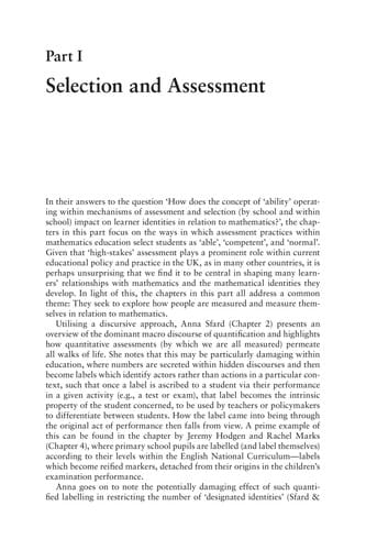 Mathematical relationships in education