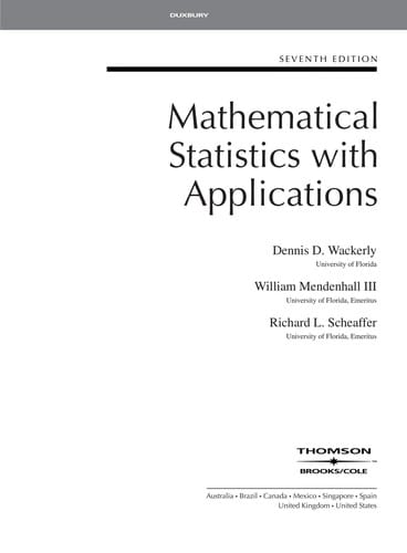 Mathematical statistics with applications