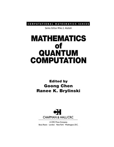 Mathematics of quantum computation