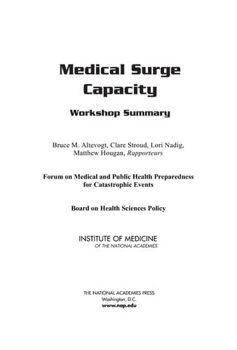Medical surge capacity