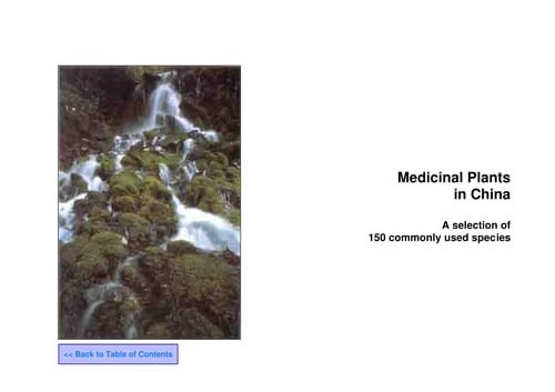 Medicinal plants in China